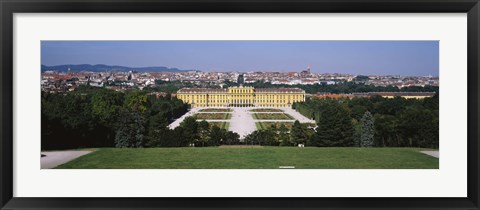 Framed Formal garden in front of a palace, Schonbrunn Palace, Vienna, Austria Print