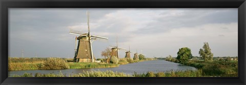 Framed Windmills in Holland Print