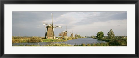 Framed Windmills in Holland Print