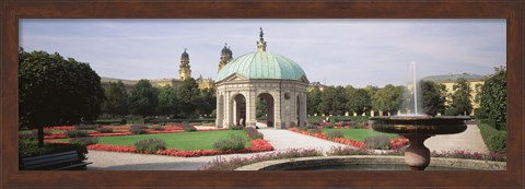 Framed Gazebo In The Garden, Hofgarten, Munich, Germany Print