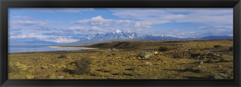 Framed Clouds over a landscape, Las Cumbres, Parque Nacional, Torres Del Paine National Park, Patagonia, Chile Print