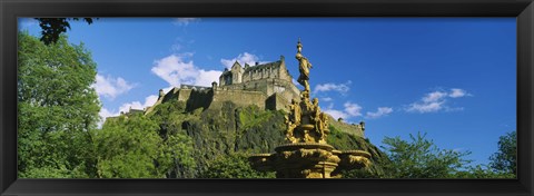 Framed Low Angle View of Edinburgh Castle, Edinburgh, Scotland Print