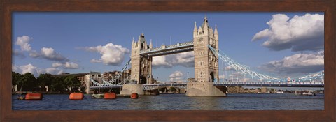 Framed Bridge Over A River, Tower Bridge, Thames River, London, England, United Kingdom Print