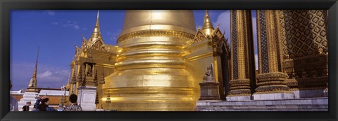 Framed Golden stupa in a temple, Grand Palace, Bangkok, Thailand Print