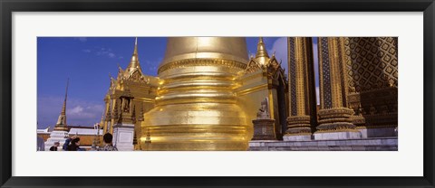 Framed Golden stupa in a temple, Grand Palace, Bangkok, Thailand Print