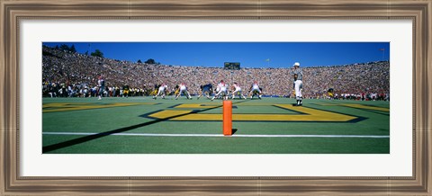 Framed Football Game, University Of Michigan, Ann Arbor, Michigan, USA Print