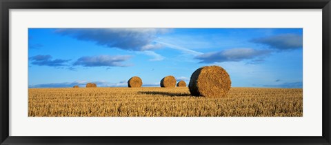 Framed Hay Bales, Scotland, United Kingdom Print