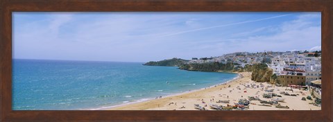 Framed High angle view of the beach, Albufeira, Faro, Algarve, Portugal Print