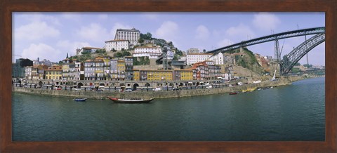 Framed Buildings at the waterfront, Oporto, Douro Litoral, Portugal Print