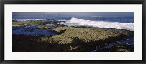 Framed Rock formations at the coast, Fernandina Island, Galapagos Islands, Ecuador Print