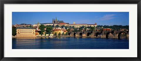 Framed Vitava River Charles Bridge Prague Czech Republic Print