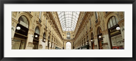 Framed Interiors of a hotel, Galleria Vittorio Emanuele II, Milan, Italy Print