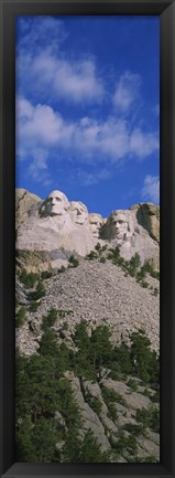 Framed Sculptures of US presidents carved on the rocks of a mountain, Mt Rushmore National Monument, South Dakota, USA Print