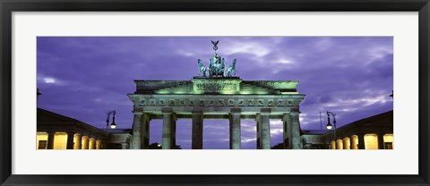 Framed Low Angle View Of The Brandenburg Gate, Berlin, Germany Print