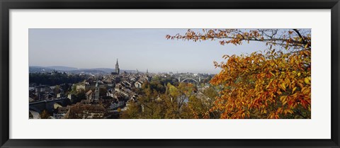 Framed High angle view of buildings, Berne Canton, Switzerland Print