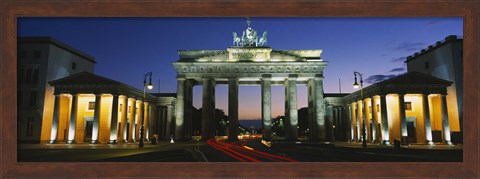 Framed Low angle view of a gate, Brandenburg Gate, Berlin, Germany Print