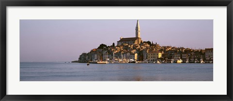 Framed Waterfront, Rovinj, Croatia Print