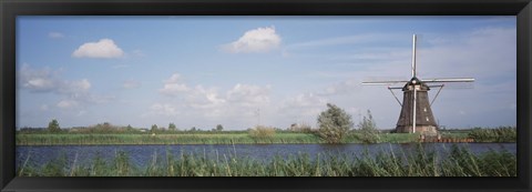 Framed Netherlands, Traditional windmill in the village Print