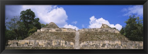 Framed Old ruins of a temple, El Caracol, Cayo District, Belize Print