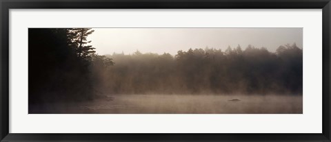 Framed Morning Mist Adirondack State Park Old Forge NY USA Print