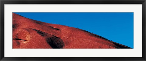 Framed Climbers Ayers Rock Uluru Park Australia Print