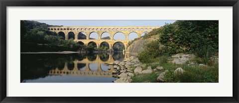 Framed France, Nimes, Pont du Gard Print