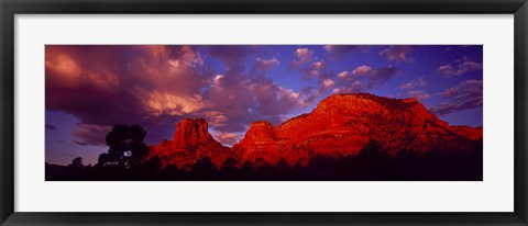 Framed Rocks at Sunset Sedona AZ USA Print