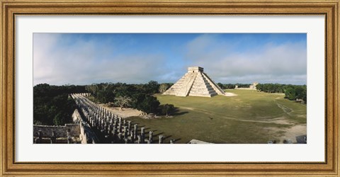 Framed Pyramid Chichen Itza Mexico Print