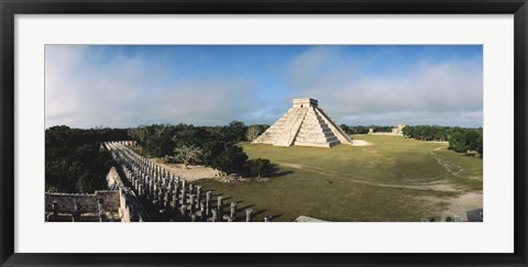 Framed Pyramid Chichen Itza Mexico Print