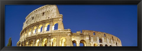 Framed Low angle view of ruins of an amphitheater, Coliseum, Rome, Lazio, Italy Print