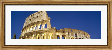 Framed Low angle view of ruins of an amphitheater, Coliseum, Rome, Lazio, Italy Print