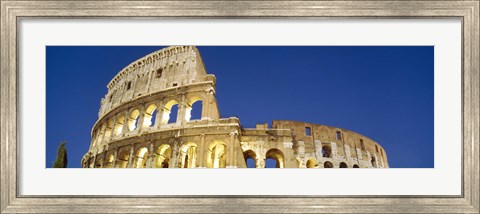 Framed Low angle view of ruins of an amphitheater, Coliseum, Rome, Lazio, Italy Print