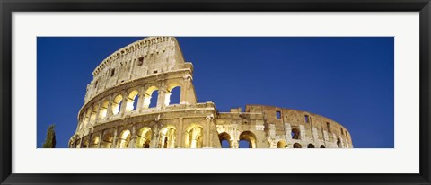 Framed Low angle view of ruins of an amphitheater, Coliseum, Rome, Lazio, Italy Print