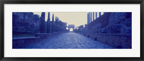 Framed Roman Forum, Rome, Lazio, Italy (black and white) Print