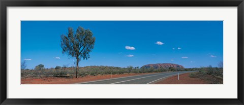 Framed Road Ayers Rock Uluru-Kata Tjuta National Park Australia Print