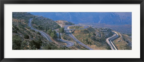 Framed Highway Delphi Greece Print