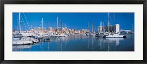 Framed View of a marina, Algarve Portugal Print