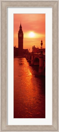 Framed Big Ben at dusk, London England Print