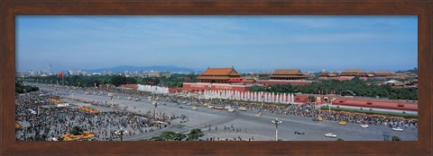 Framed Aerial view of Tiananmen Square Beijing China Print