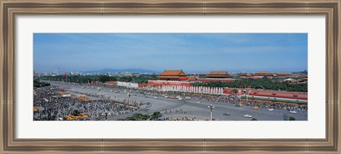 Framed Aerial view of Tiananmen Square Beijing China Print