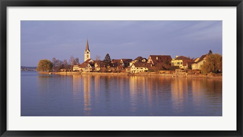 Framed Switzerland, Berlingen, Town along a shore Print