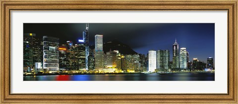 Framed View From Wanchai, Central District, Hong Kong Print