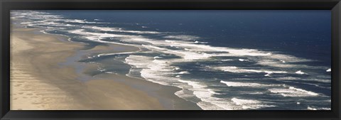 Framed Waves on the beach, Florence, Lane County, Oregon, USA Print