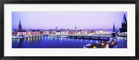 Framed Buildings In A City, Riddarholmen, Riddarholmen And The Old Town, Stockholm, Sweden Print