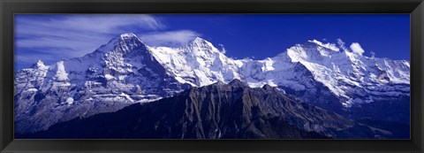 Framed Swiss Mountains, Berner, Oberland, Switzerland Print