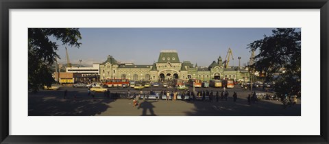 Framed Facade of a railroad station, Vladivostok, Primorsky Krai, Russia Print