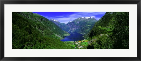 Framed Geirangerfjord, Flydalsjuvet, More Og Romsdal, Norway Print