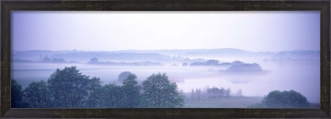 Framed Foggy Landscape Northern Germany Print