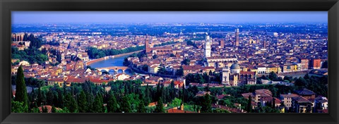 Framed Cityscape, Verona, Italy Print