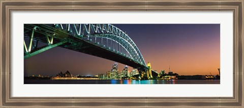 Framed Skyline Harbour Bridge Sydney Australia Print